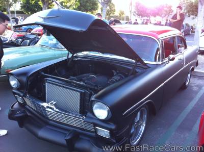 Matte Black with Red Roof 1956 Chevrolet Bel Air