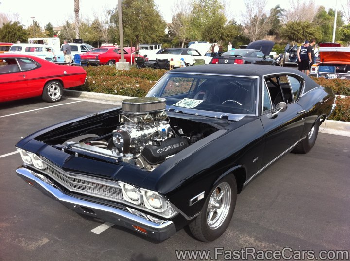 Black Pro Street Chevelle with Blower