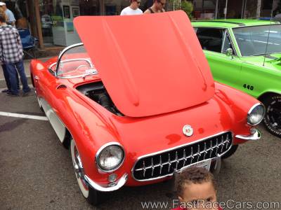 Red and White 1957 Chevrolet Corvette