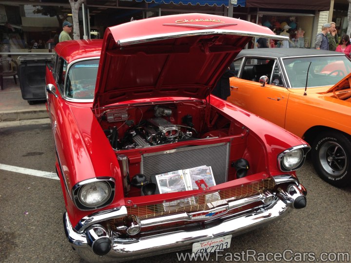 Red 1957 Chevrolet Bel Air Wagon