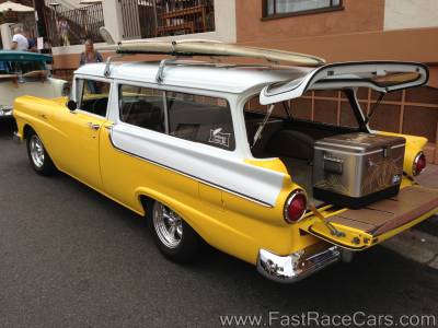 Yellow and White 1957 Ford "Band Wagon" 2-Door Ranch Wagon
