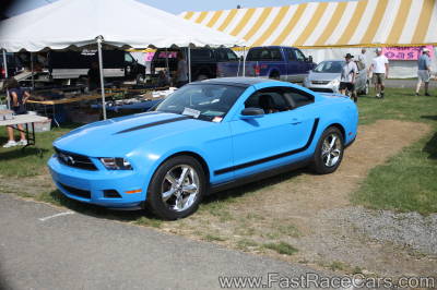 Bright Blue Mustang